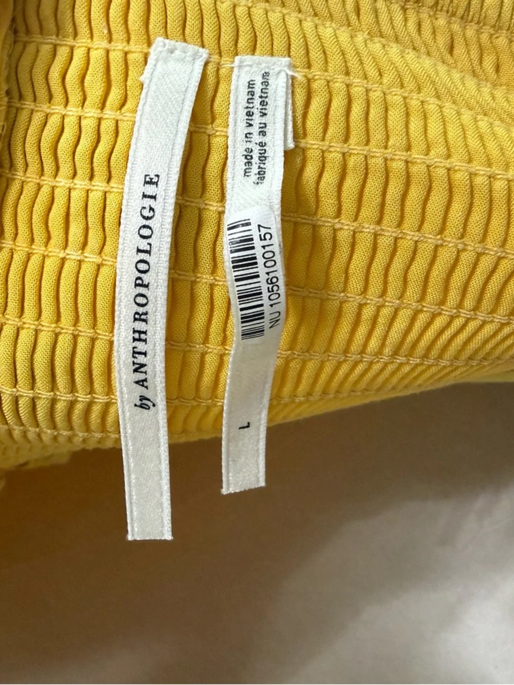 Anthropologie Yellow Corset High-Low Strapless Top - Picture 2 of 5